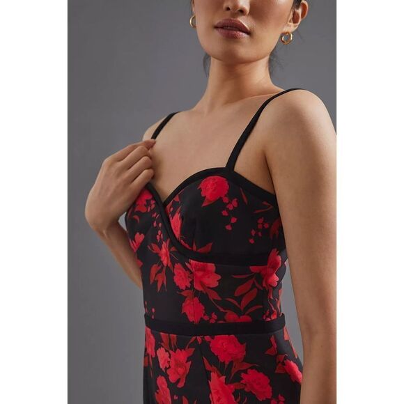 Anthropologie -Floral Sweetheart Pencil Dress -size 2 - Picture 9 of 9